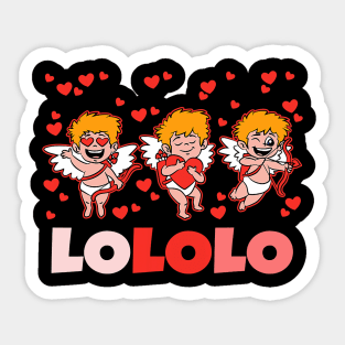 Lololo Cherub Valentines Day Cute Baby Angels Heart Love Sticker